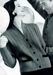 Lady's Shawl Collar Cardigan Pattern #736-3A