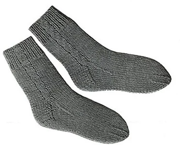 Childrens Cable Clock Socks Pattern #602