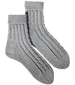 Girls Cable Anklets Pattern #607