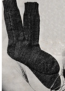 Cable Clock Men's Socks Pattern #114