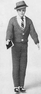Boy's Slacks and V Neck Cardigan Pattern #788