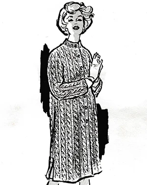 Knitted Coat Pattern #7483