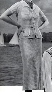 St. George's White Nub Yarn Suit Pattern | Size 16
