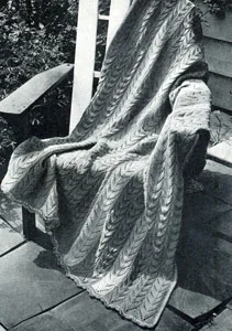 Knitted Patio Stripe Afghan Pattern #5205