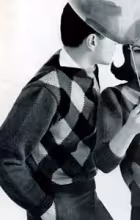 Man's Argyle Pullover Pattern #736-6B