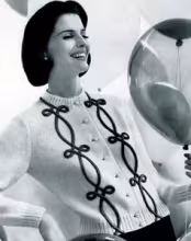 Satin Trimmed Cardigan Pattern #736-14